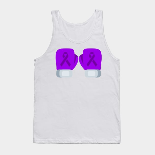 Purple Awareness Ribbon Boxing Gloves Tank Top by CaitlynConnor